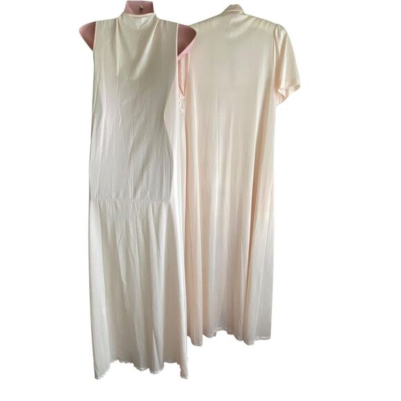 Vintage Vanity Fair Nightgown Robe Set Womens Small Lace Moniece Long USA 70s - Picture 5 of 12